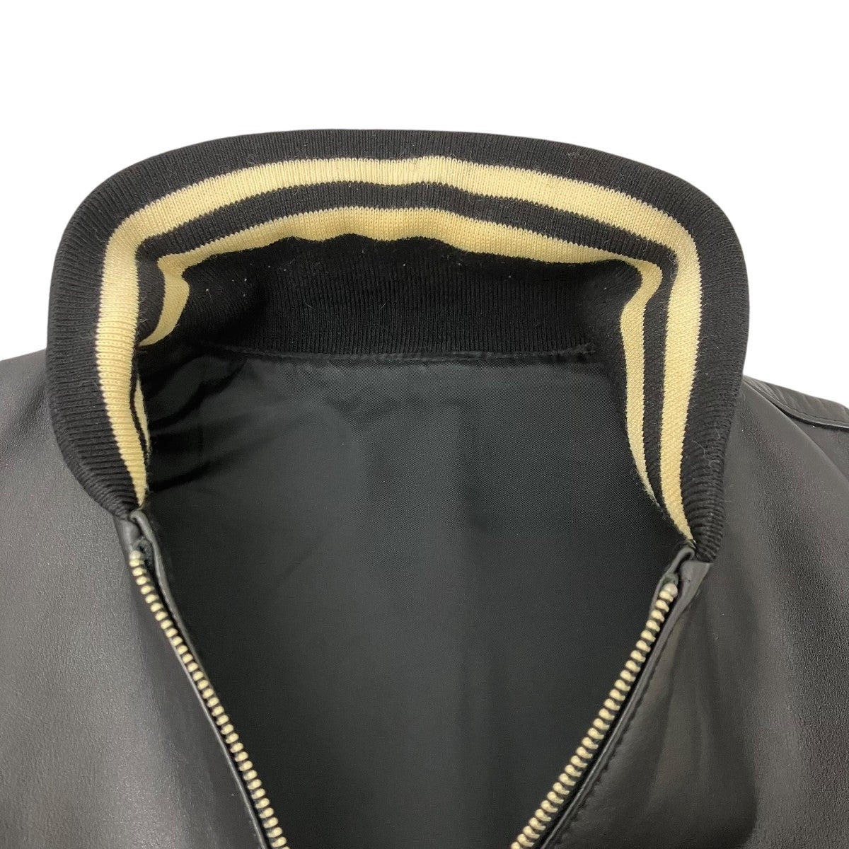 WACKO MARIA レザーヴァ―シティジャケット 古着・中古-4枚目のアイテム画像