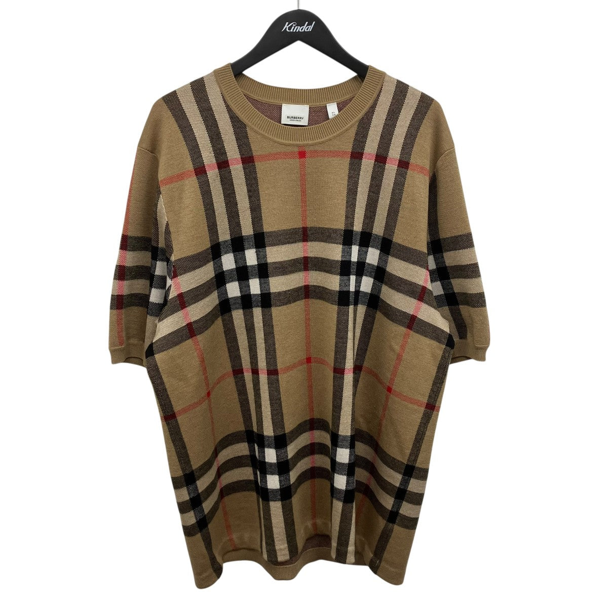 BURBERRY LONDON ノバチェックショートスリーブニット 古着・中古-1枚目のアイテム画像