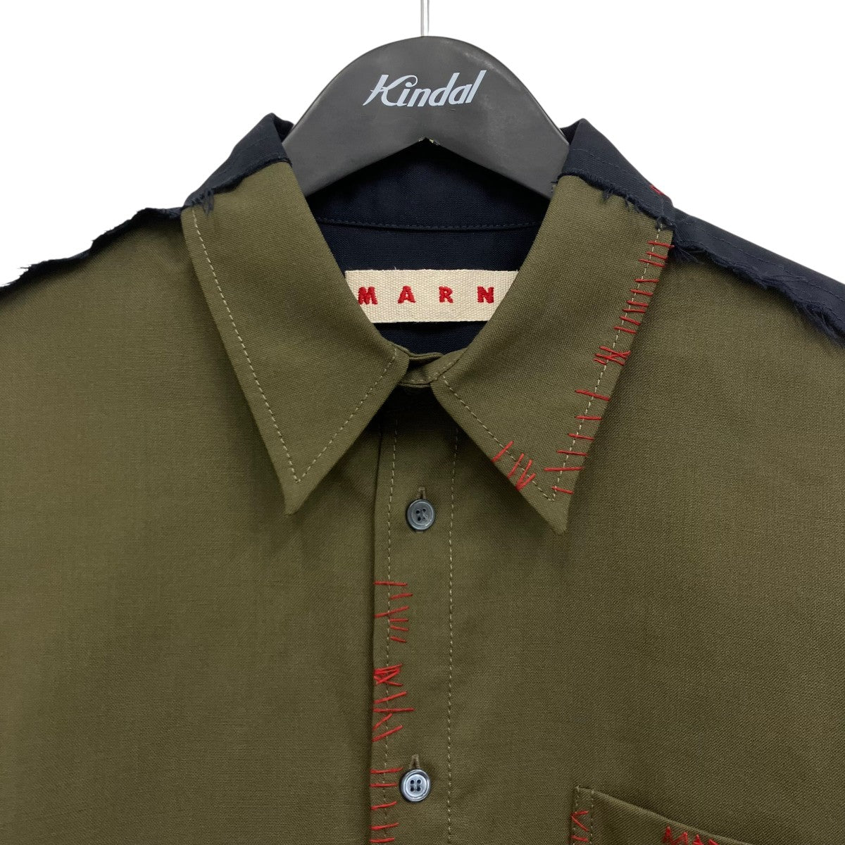 MARNI ポリエステルウールトロピカルバイカラーシャツ 古着・中古-3枚目のアイテム画像