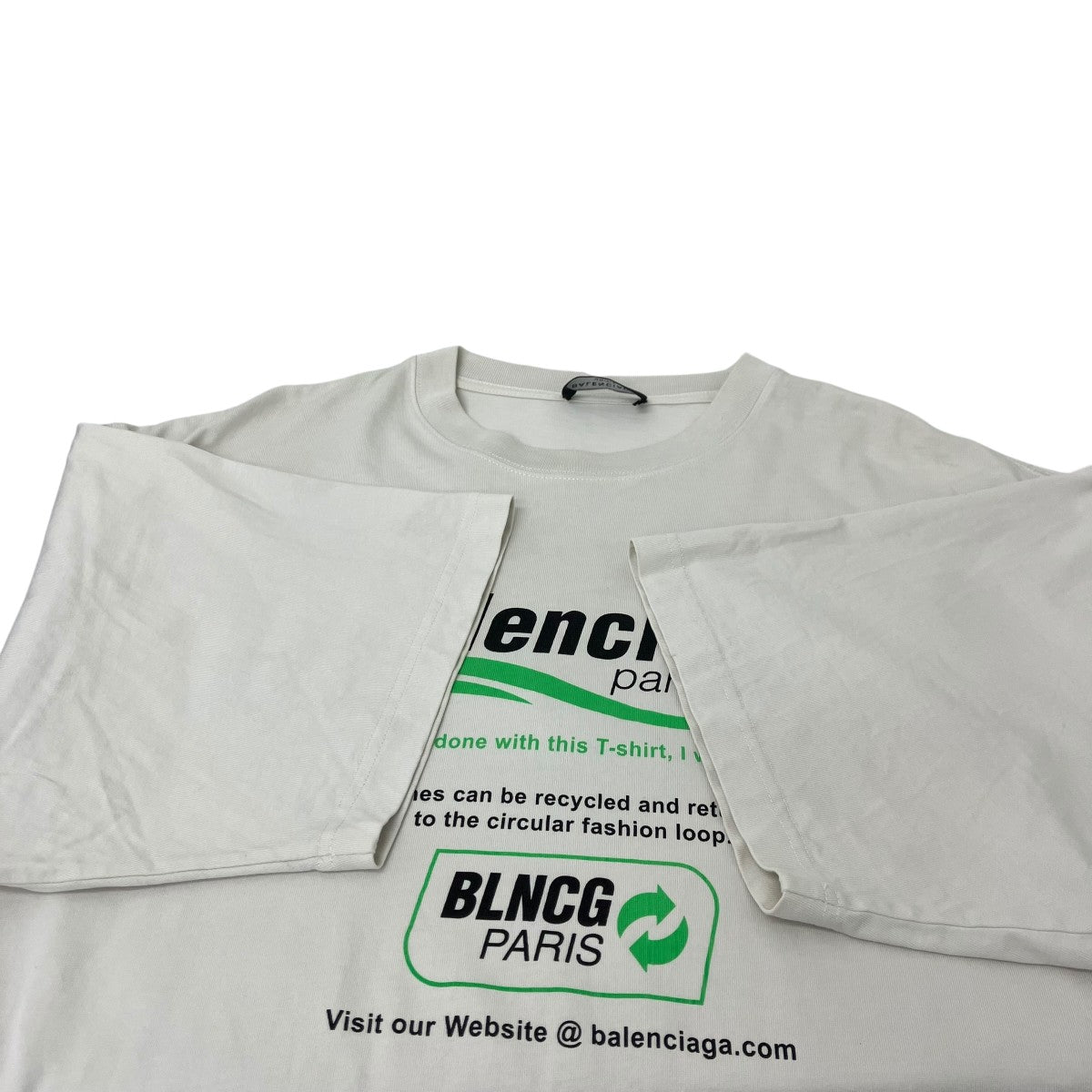 BALENCIAGA 洗濯ロゴプリントTシャツ 古着・中古-4枚目のアイテム画像