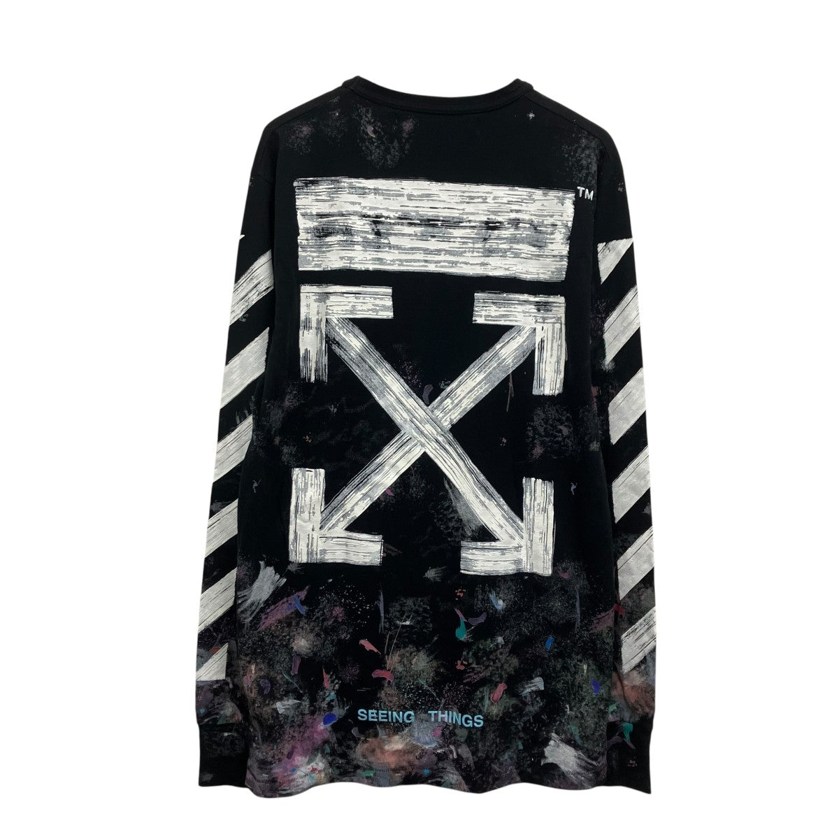 OFFWHITE ギャラクシーロングスリーブTシャツ 古着・中古-2枚目のアイテム画像