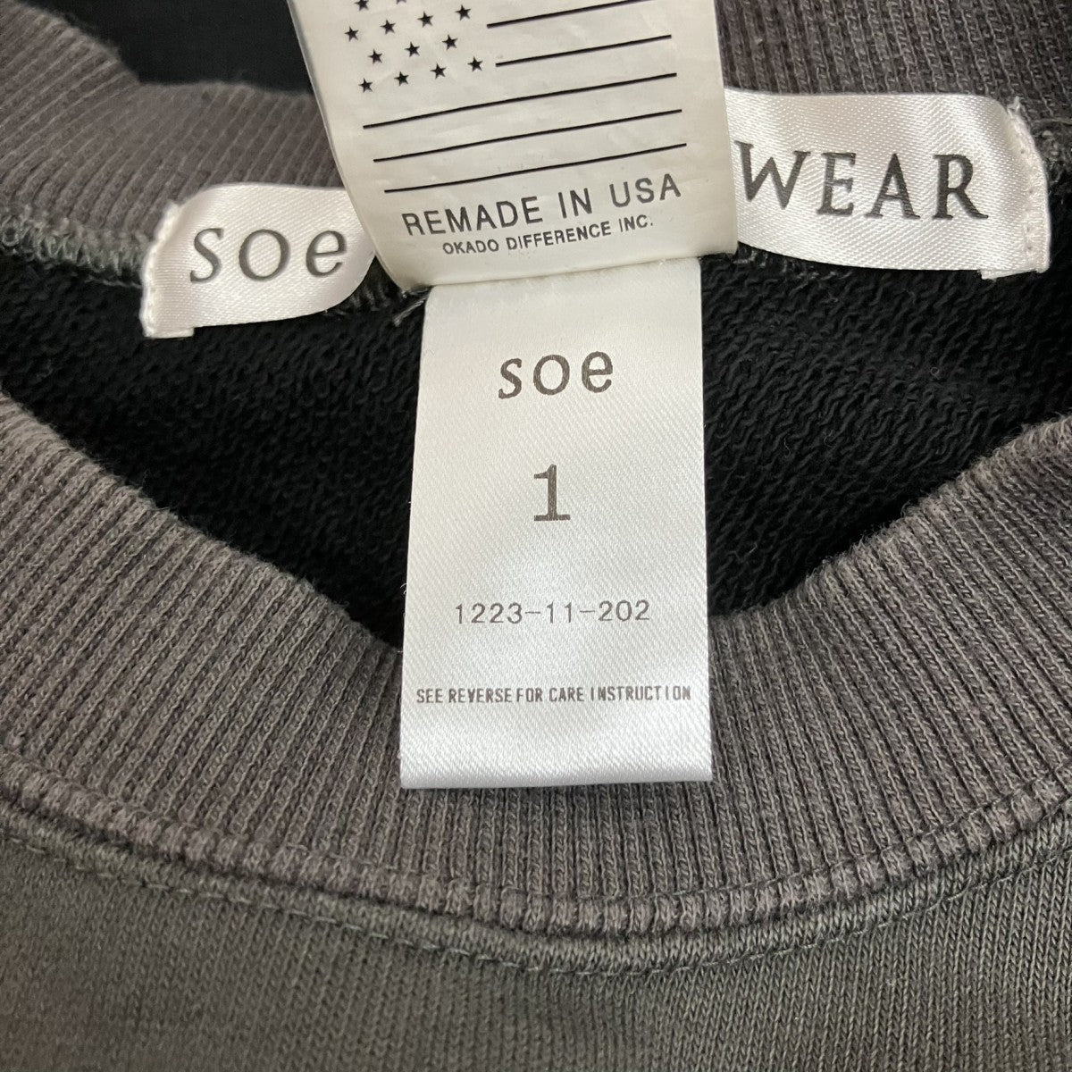 3CC Sweat Shirt再構築スウェット1223-11-202