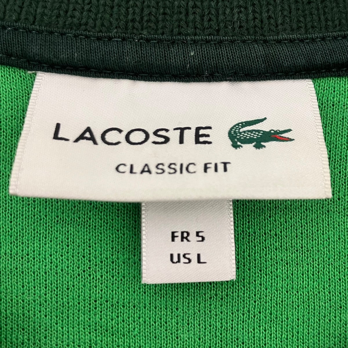 LACOSTE モノグラムジャガードポロシャツ 古着・中古-4枚目のアイテム画像