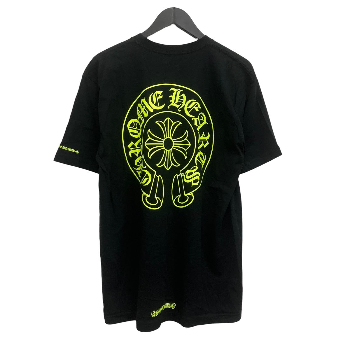CHROME HEARTS Neon Yellow Horseshoe S S T-shirtネオンイエローホースシュープリントTシャツ 古着・中古-2枚目のアイテム画像