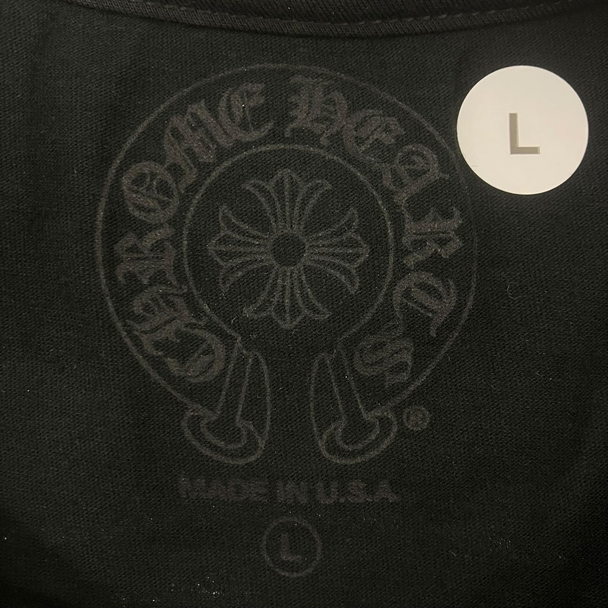 CHROME HEARTS Neon Yellow Horseshoe S S T-shirtネオンイエローホースシュープリントTシャツ 古着・中古-4枚目のアイテム画像