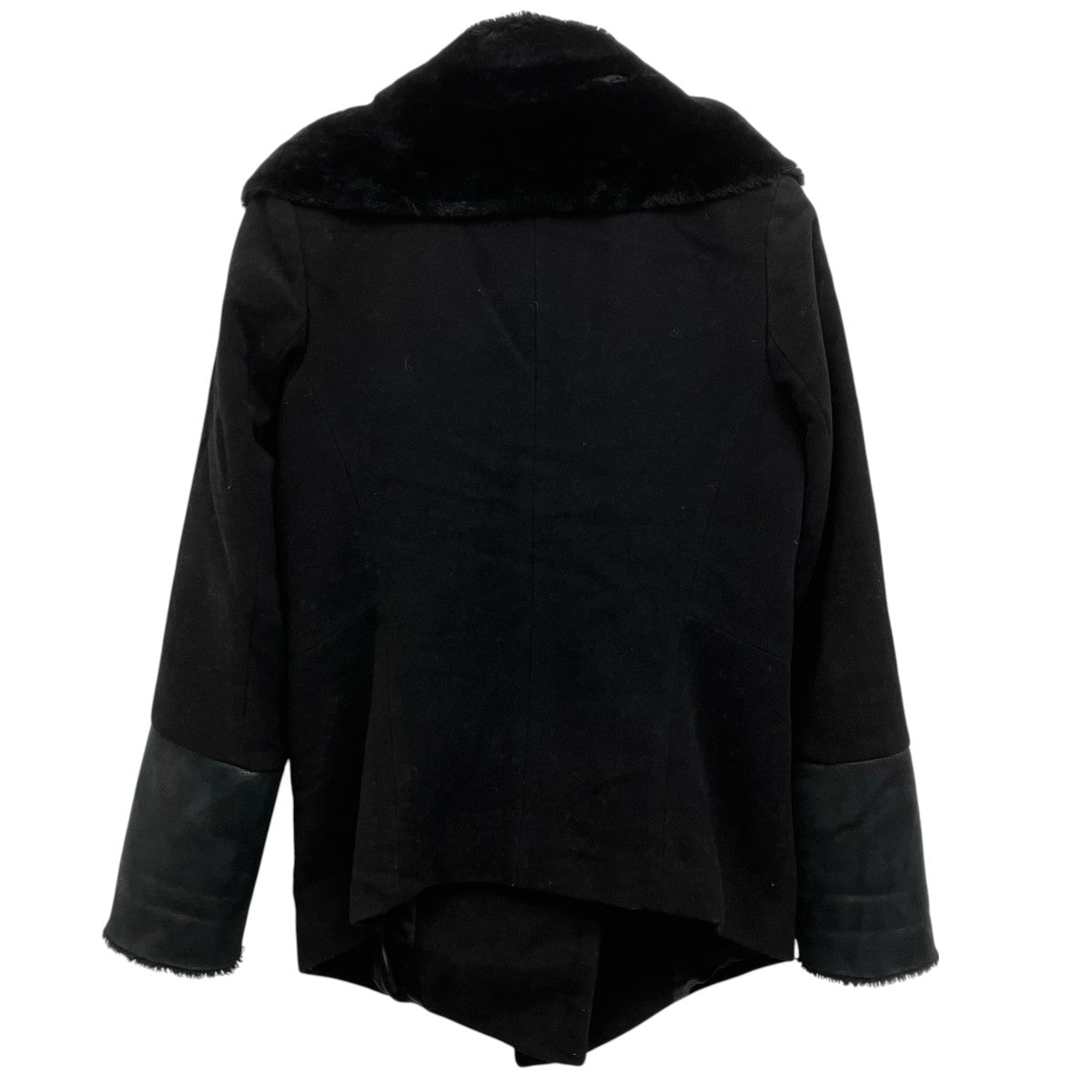 BARNEYS NEWYORK ファー切替ムートンコート 古着・中古-2枚目のアイテム画像