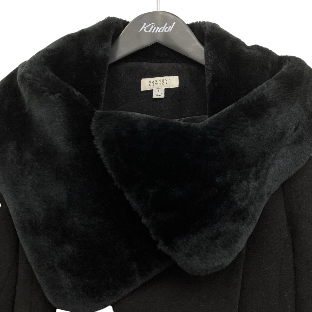 BARNEYS NEWYORK ファー切替ムートンコート 古着・中古-3枚目のアイテム画像