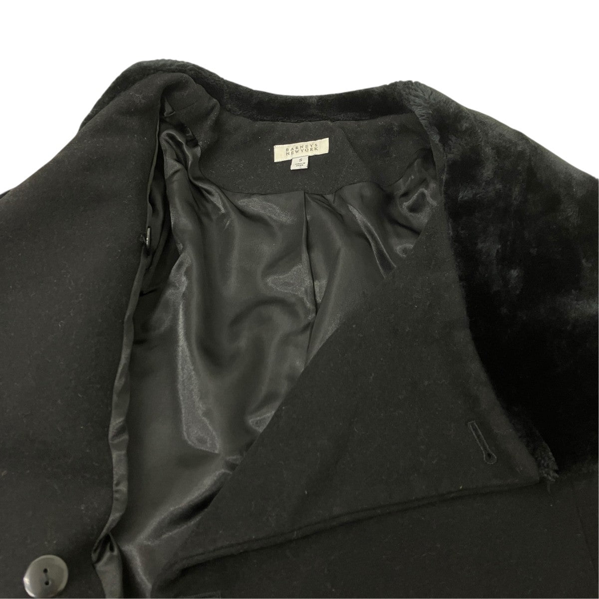 BARNEYS NEWYORK ファー切替ムートンコート 古着・中古-4枚目のアイテム画像
