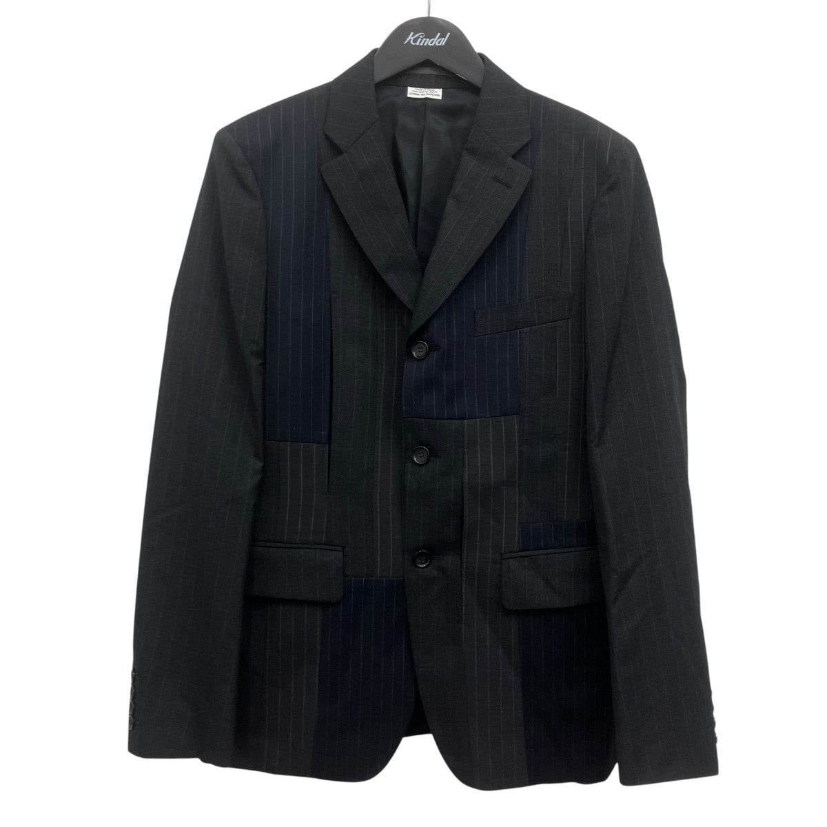 COMME des GARCONS HOMME DEUX 26SS ストライプパッチワークジャケット 古着・中古-1枚目のアイテム画像