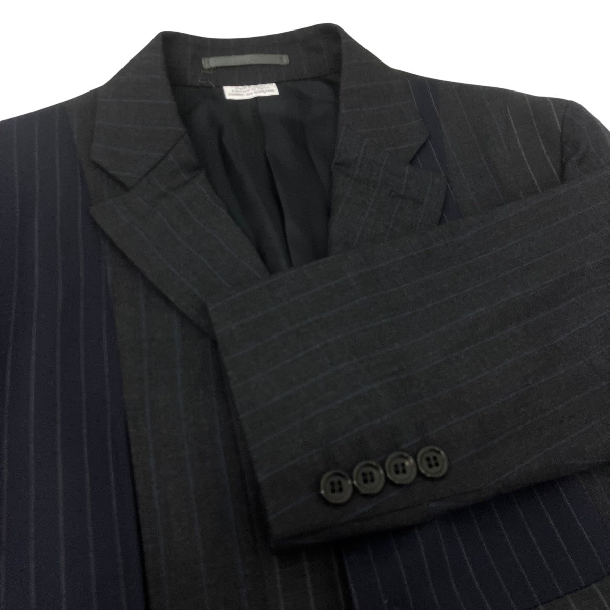 COMME des GARCONS HOMME DEUX 26SS ストライプパッチワークジャケット 古着・中古-4枚目のアイテム画像
