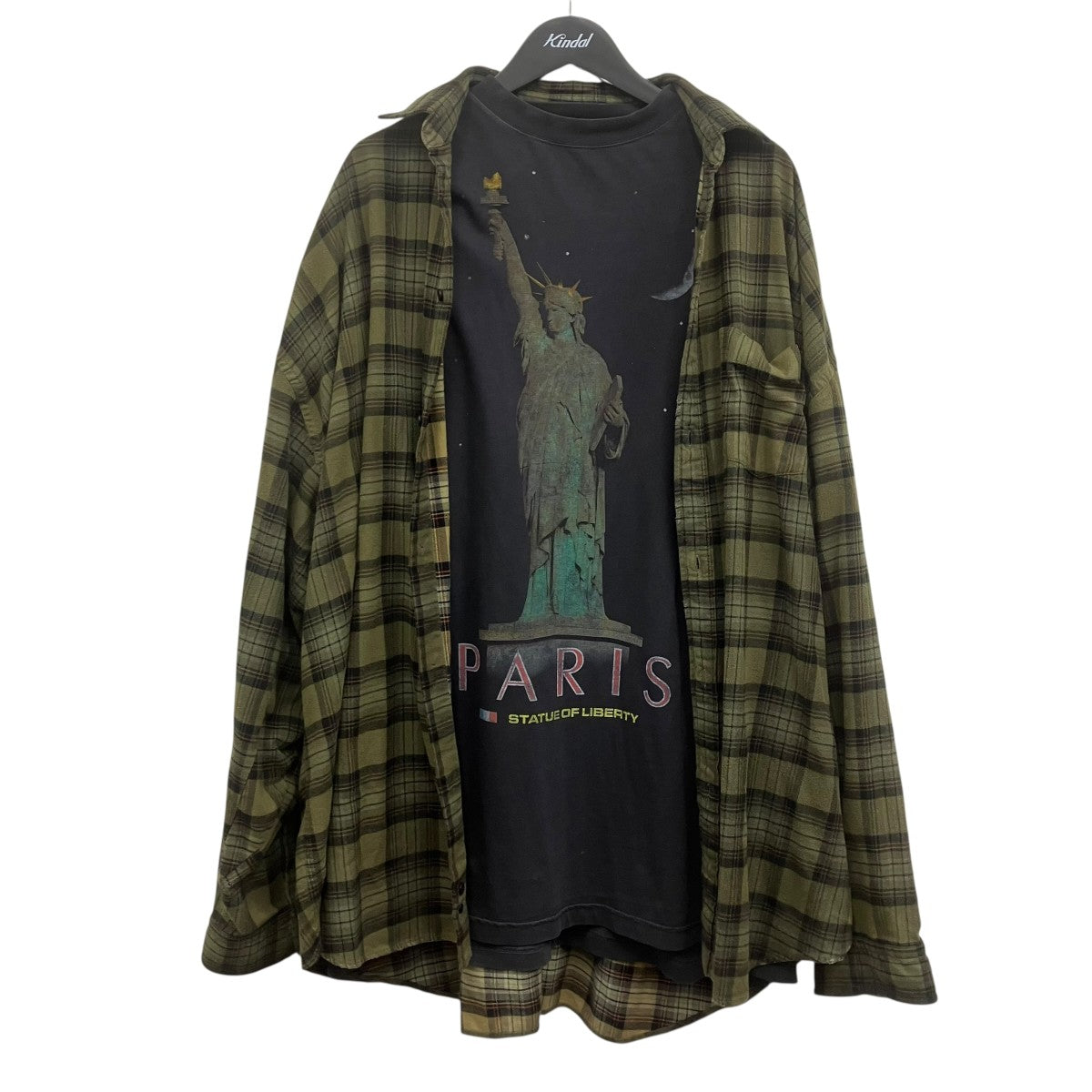 BALENCIAGA レイヤードオーバーサイズシャツ 古着・中古-4枚目のアイテム画像