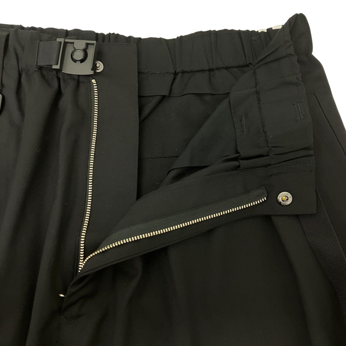 Y-3 REFIND WOOL PANTS サイドラインサルエルパンツ 古着・中古-3枚目のアイテム画像