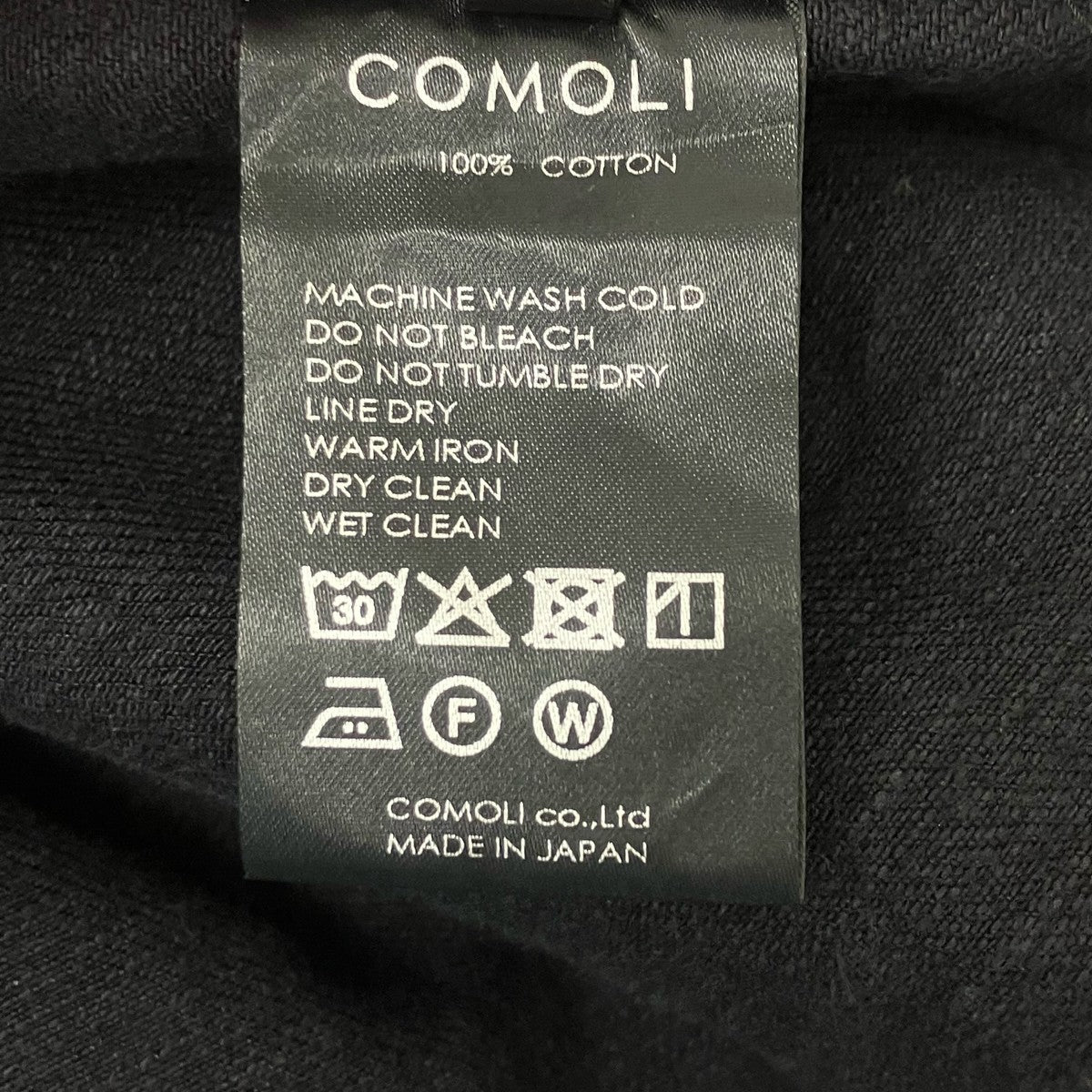 COMOLI(コモリ) ブラックデニム ワークジャケット C03-01002 ブラック