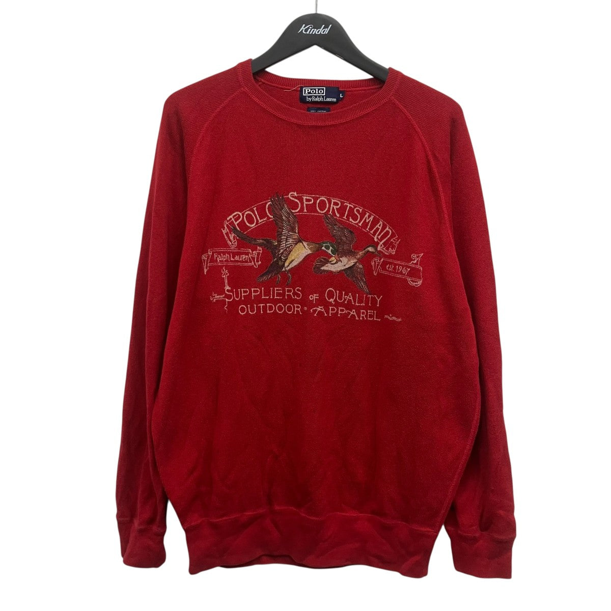POLO RALPH LAUREN POLO SPORTS MANクルーネックコットンニット 古着・中古-1枚目のアイテム画像