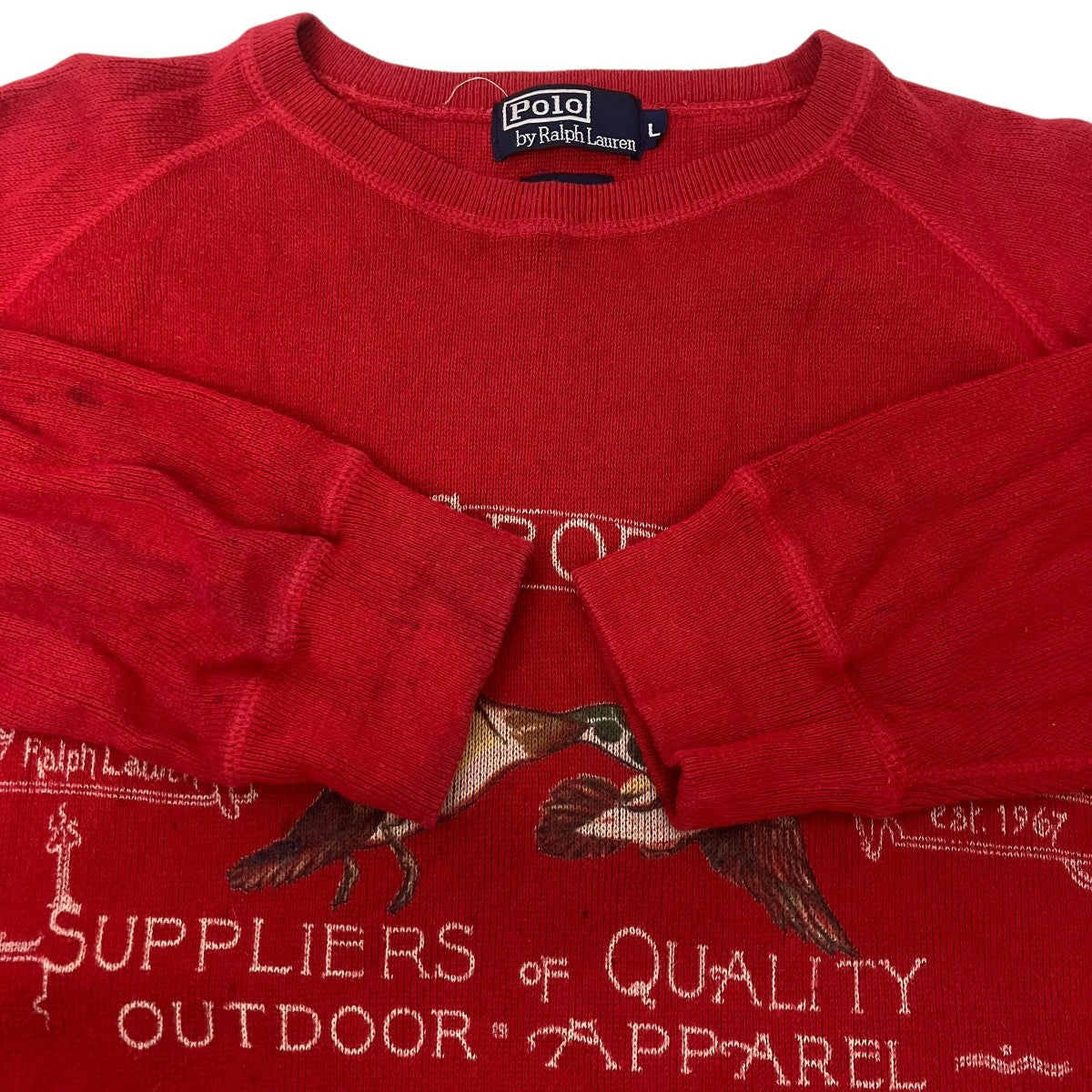 POLO RALPH LAUREN POLO SPORTS MANクルーネックコットンニット 古着・中古-4枚目のアイテム画像