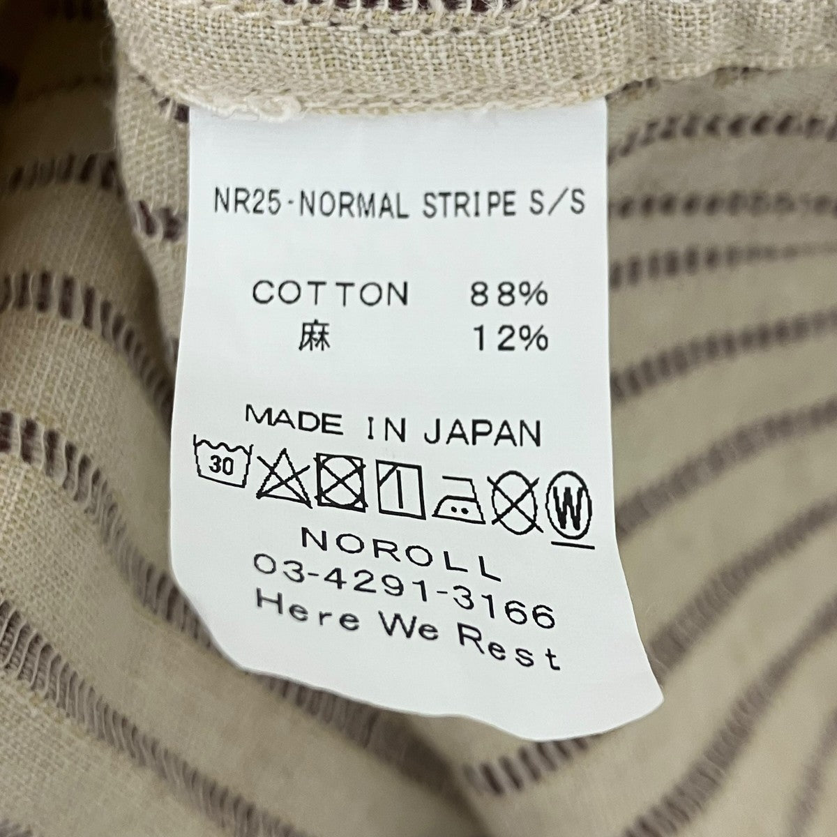 NOROLL ストライプシャツ 古着・中古-6枚目のアイテム画像