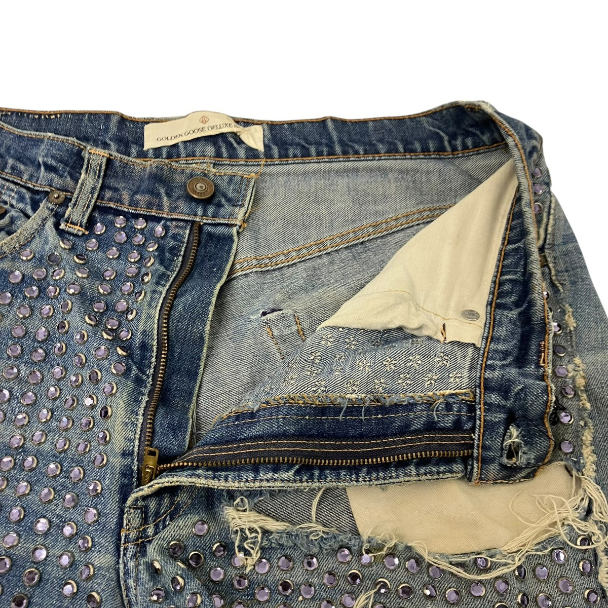 GOLDEN GOOSE リメイクスタッズデニムパンツ 古着・中古-4枚目のアイテム画像