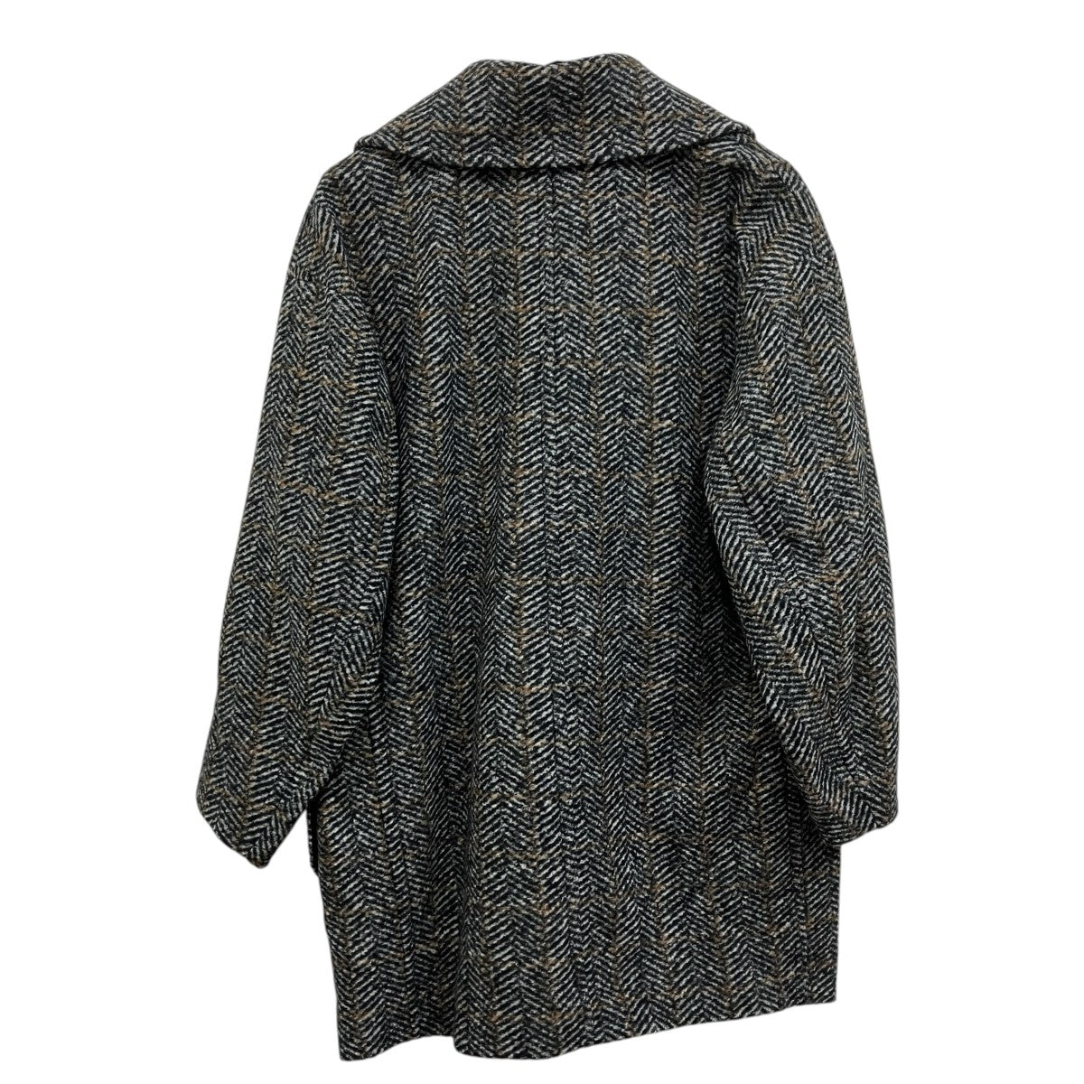 MACPHEE ヘリンボンスライバー ダブルブレストコート 古着・中古-2枚目のアイテム画像