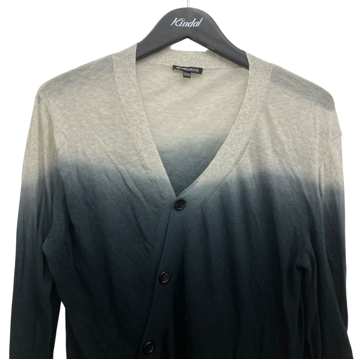 ANN DEMEULEMEESTER グラデーションニットカーディガン 古着・中古-3枚目のアイテム画像