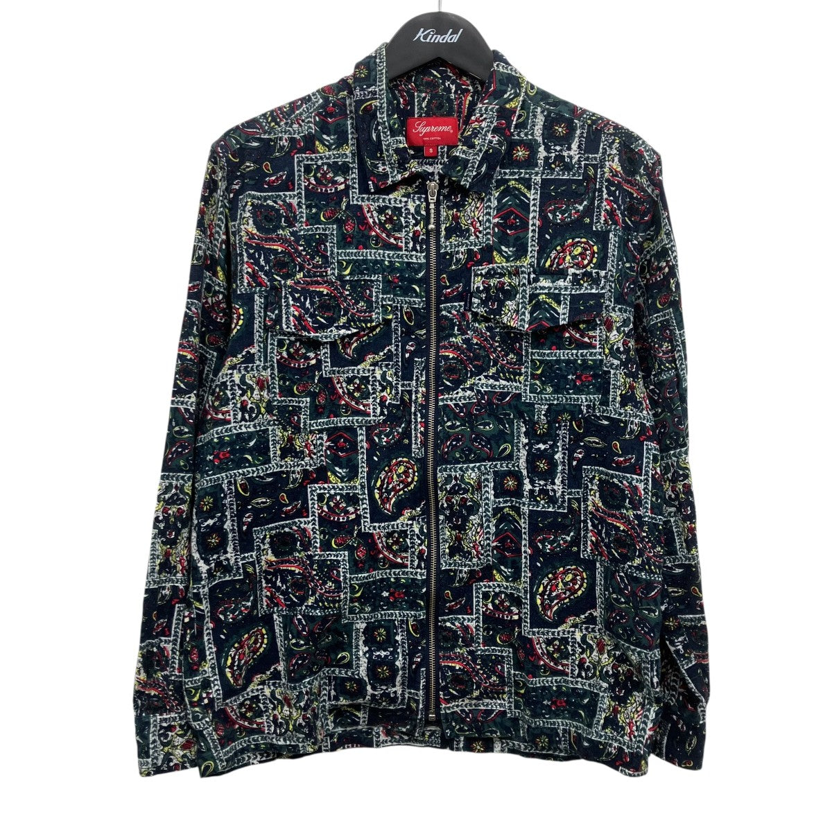 Supreme Broken Paisley Flannel Zip Up Shirtジップアップシャツジャケット 古着・中古-1枚目のアイテム画像