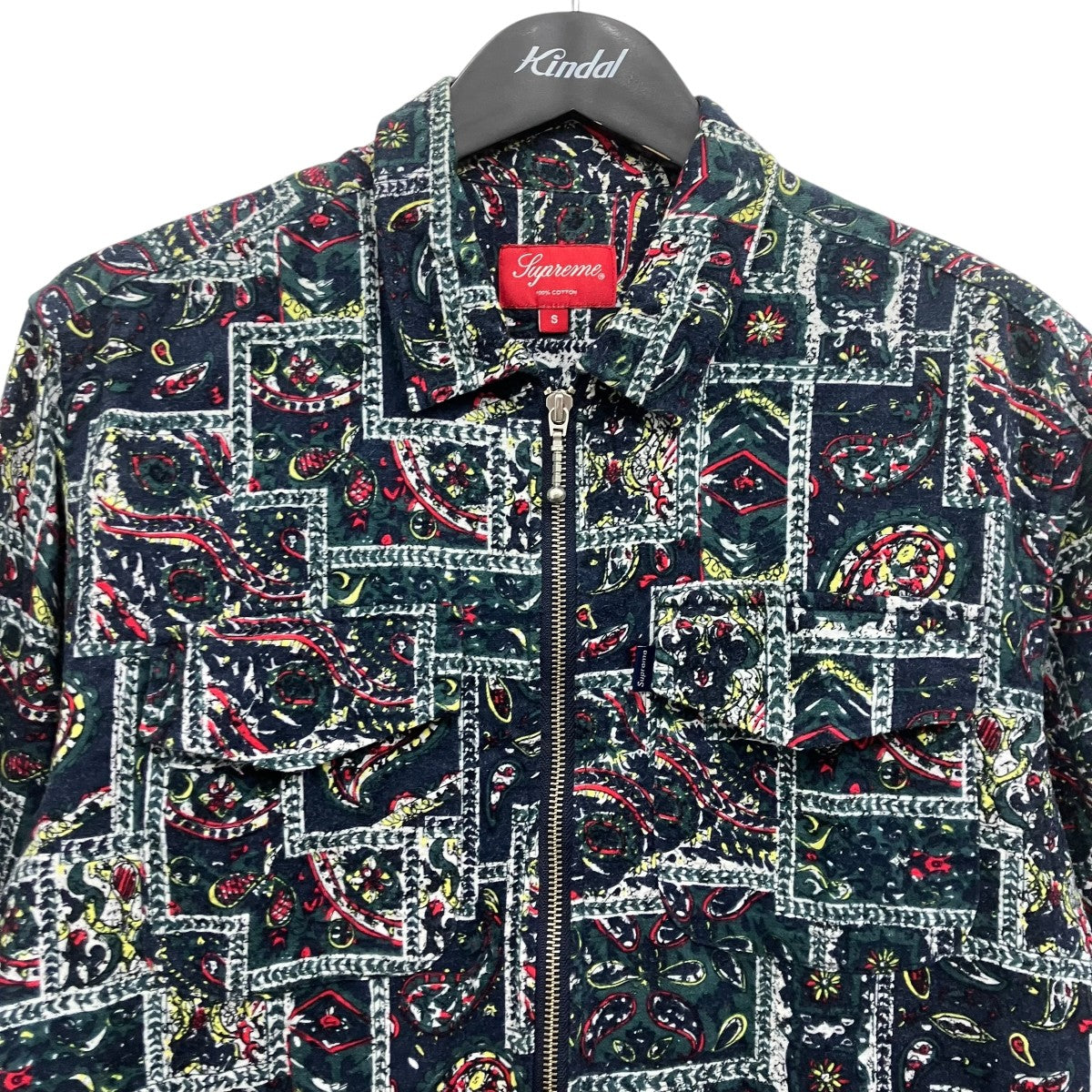 Supreme Broken Paisley Flannel Zip Up Shirtジップアップシャツジャケット 古着・中古-3枚目のアイテム画像