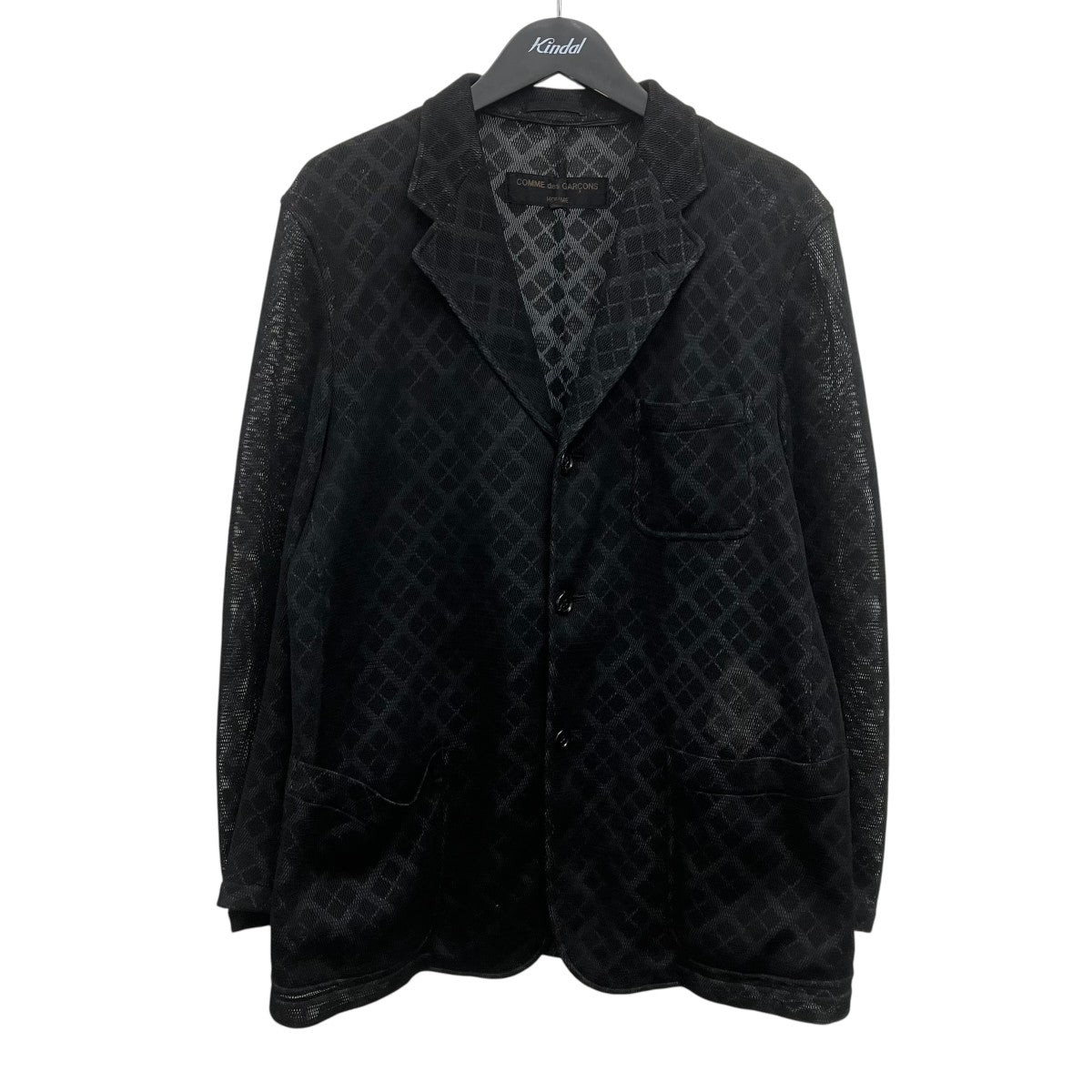 COMME des GARCONS HOMME 2001 田中オム メッシュテーラードジャケット 古着・中古-1枚目のアイテム画像