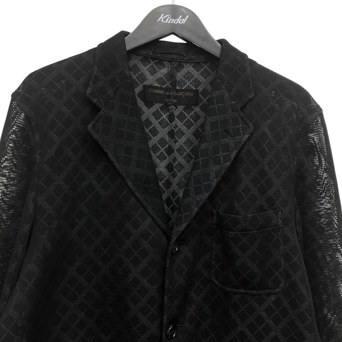 COMME des GARCONS HOMME 2001 田中オム メッシュテーラードジャケット 古着・中古-3枚目のアイテム画像
