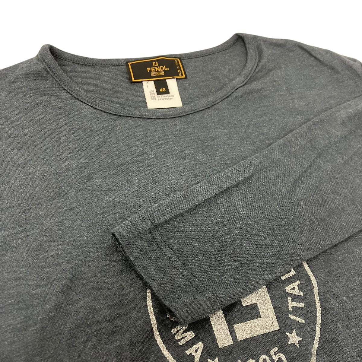 FENDI(フェンディ) ロゴプリントカットソー 9433 グレー サイズ 46