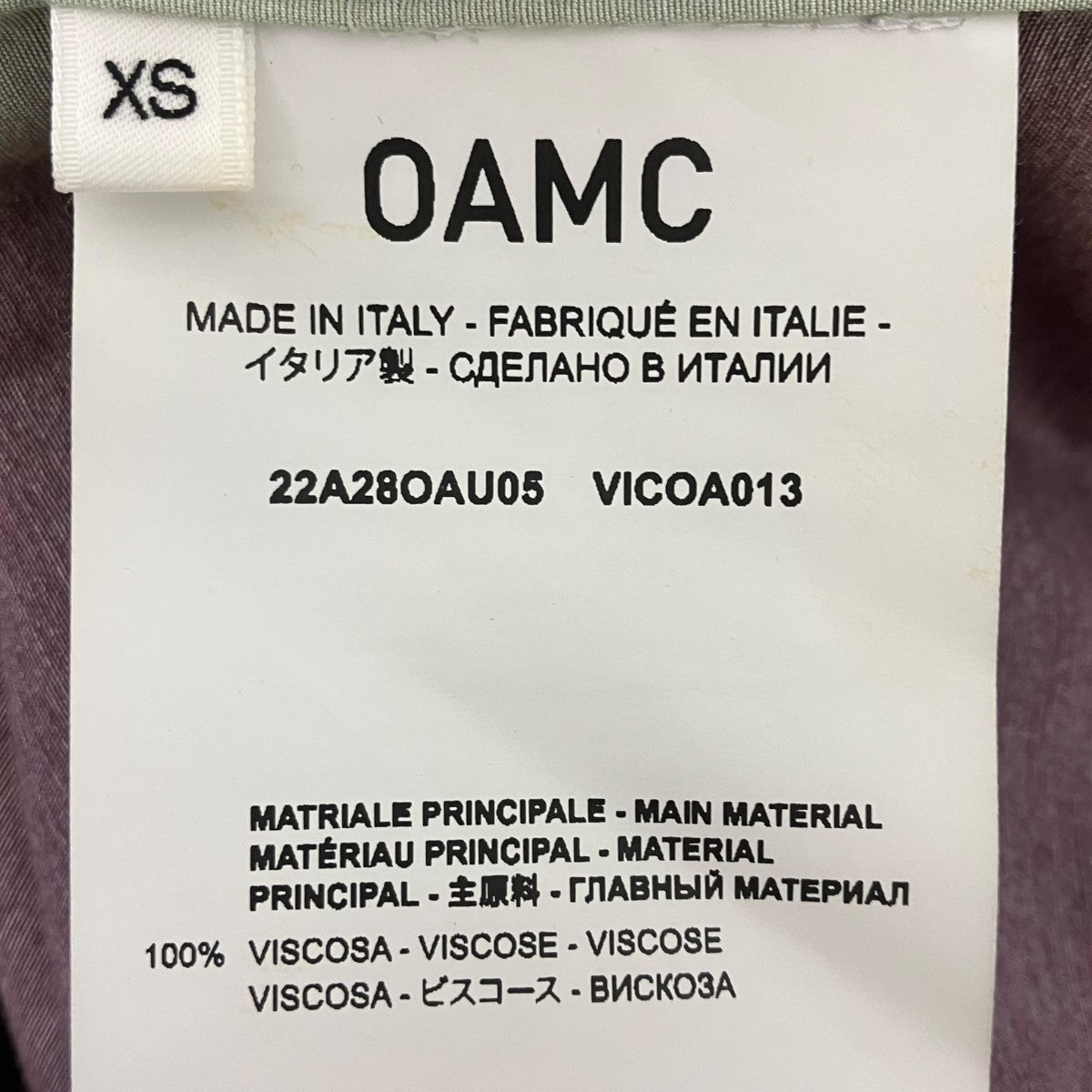OAMC FLARE SHIRT ハーフジップブルゾン 古着・中古-5枚目のアイテム画像