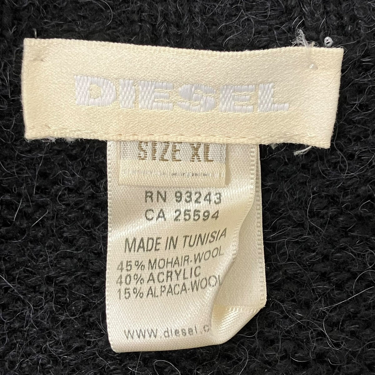 DIESEL プルオーバーVネックニット 古着・中古-5枚目のアイテム画像