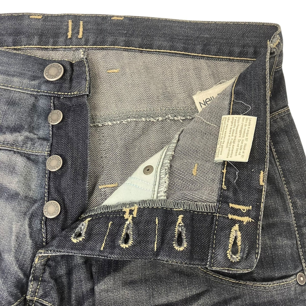 NEIL BARRETT サンフレール期 ストレートデニムパンツ 古着・中古-3枚目のアイテム画像