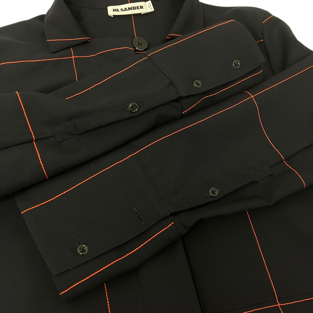 JIL SANDER ギャバジンウール モヘア シャツ 古着・中古-4枚目のアイテム画像