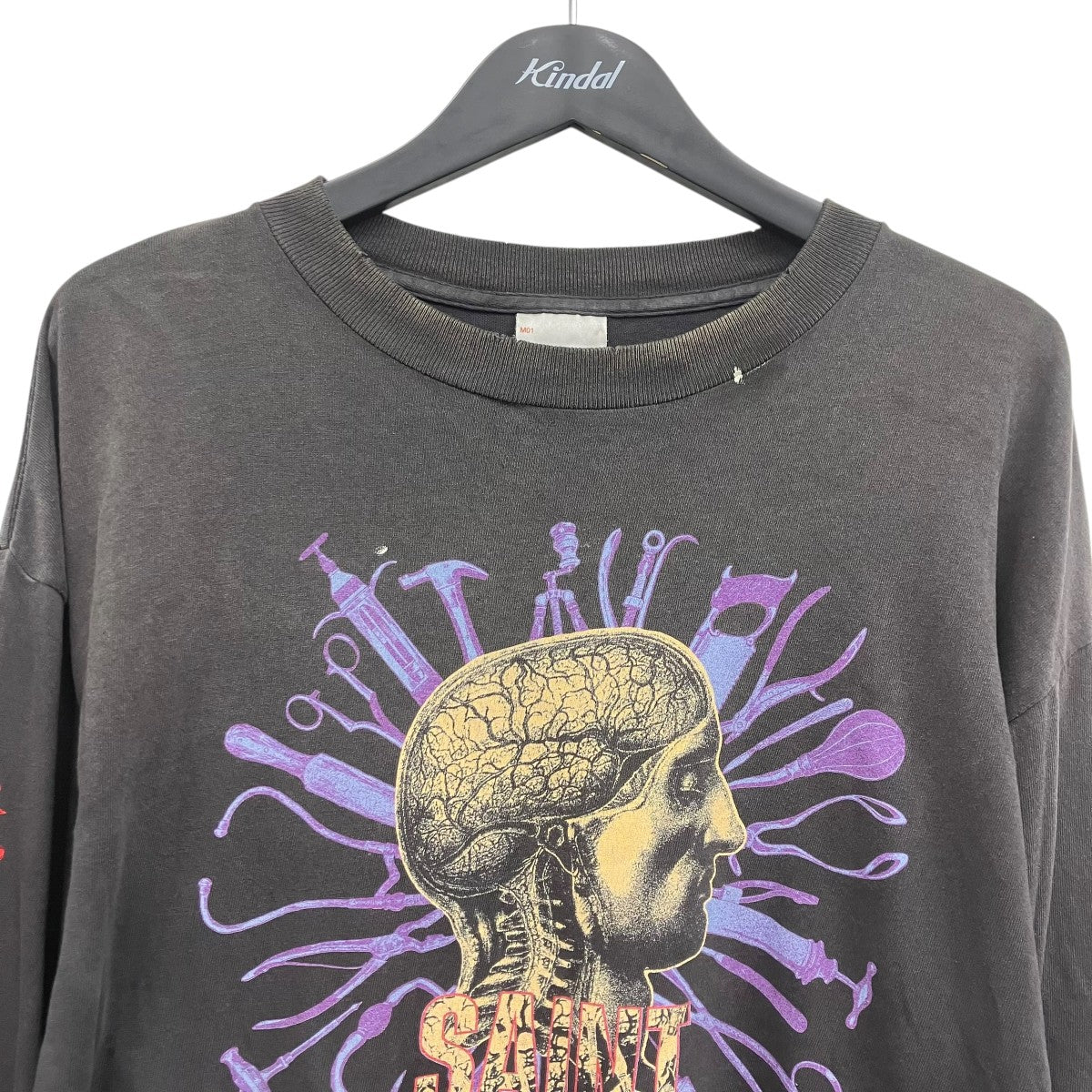 SAINT MICHAEL LS T-SHIRT プリントロングスリーブTシャツ 古着・中古-3枚目のアイテム画像