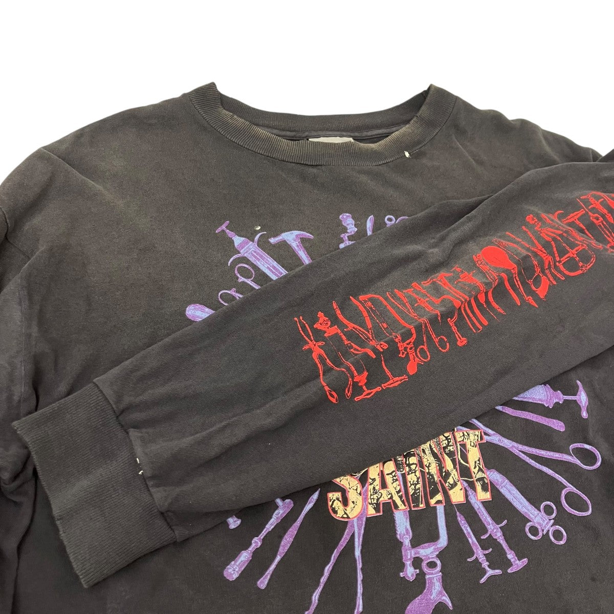 SAINT MICHAEL LS T-SHIRT プリントロングスリーブTシャツ 古着・中古-4枚目のアイテム画像