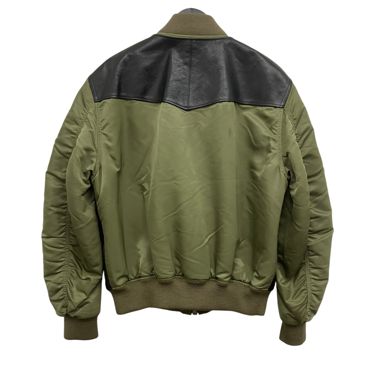 CELINE bi-material jacket MA-1 レザー切替オーバーサイズジャケット 古着・中古-2枚目のアイテム画像