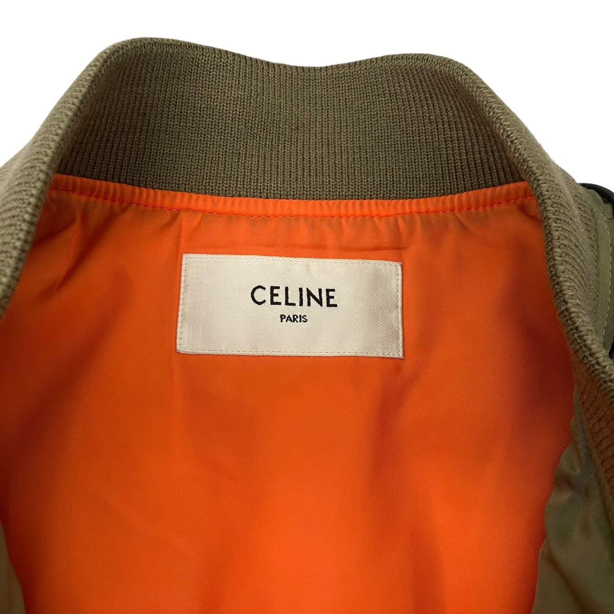 CELINE bi-material jacket MA-1 レザー切替オーバーサイズジャケット 古着・中古-6枚目のアイテム画像