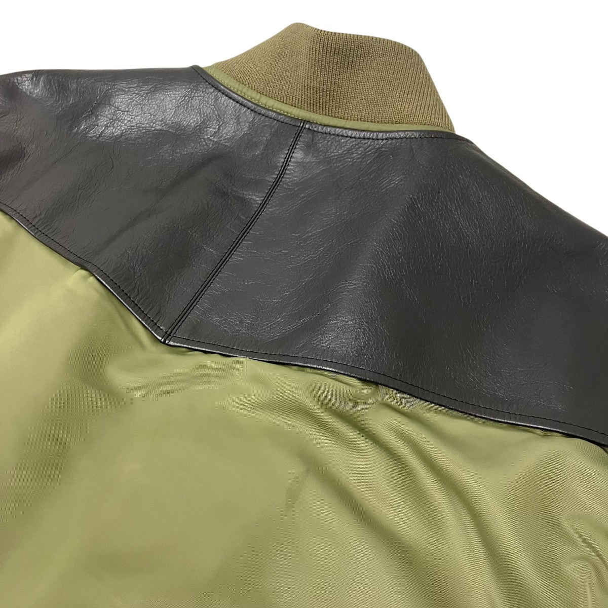 CELINE bi-material jacket MA-1 レザー切替オーバーサイズジャケット 古着・中古-7枚目のアイテム画像