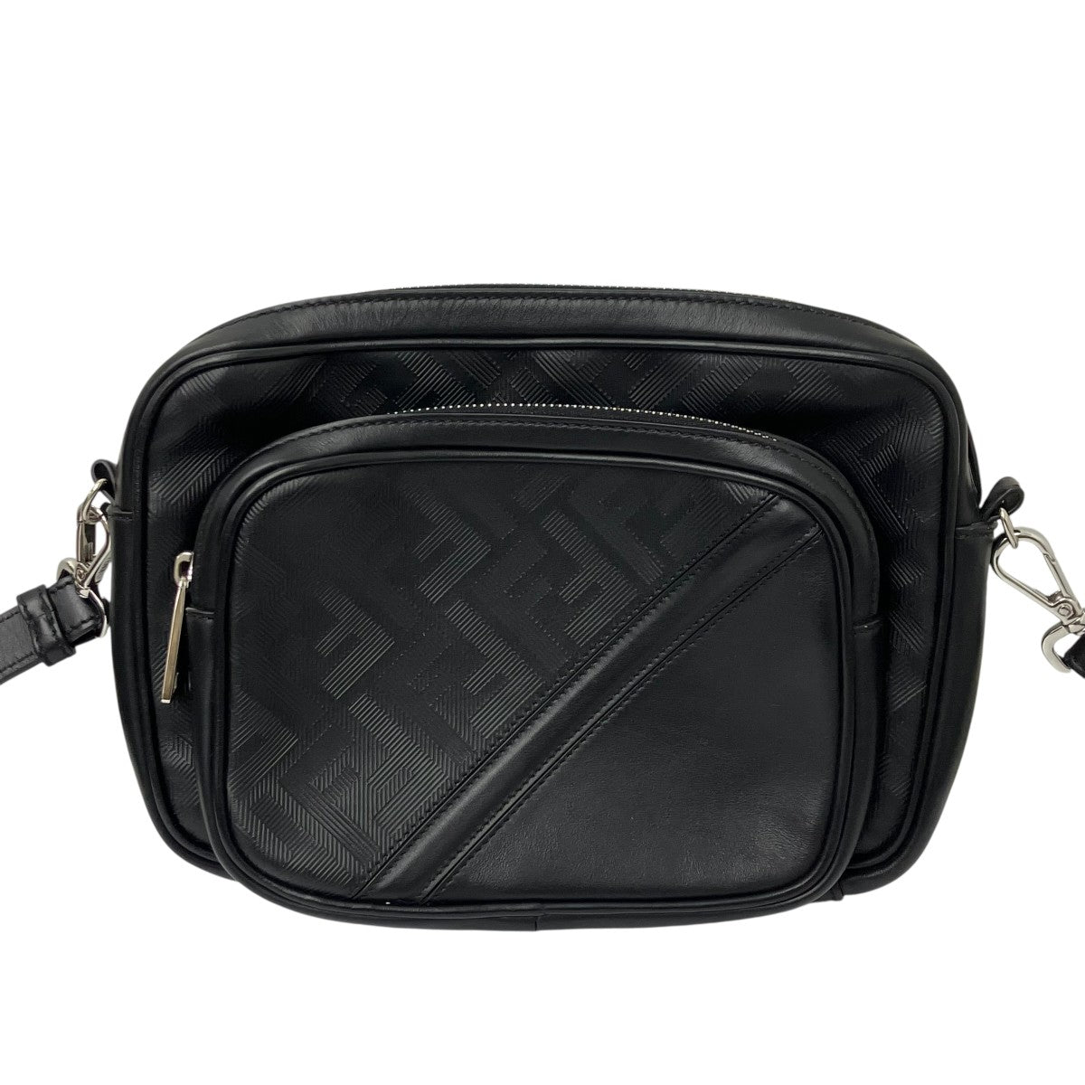 FENDI ダイアゴナルレザーショルダーバッグ 古着・中古-2枚目のアイテム画像