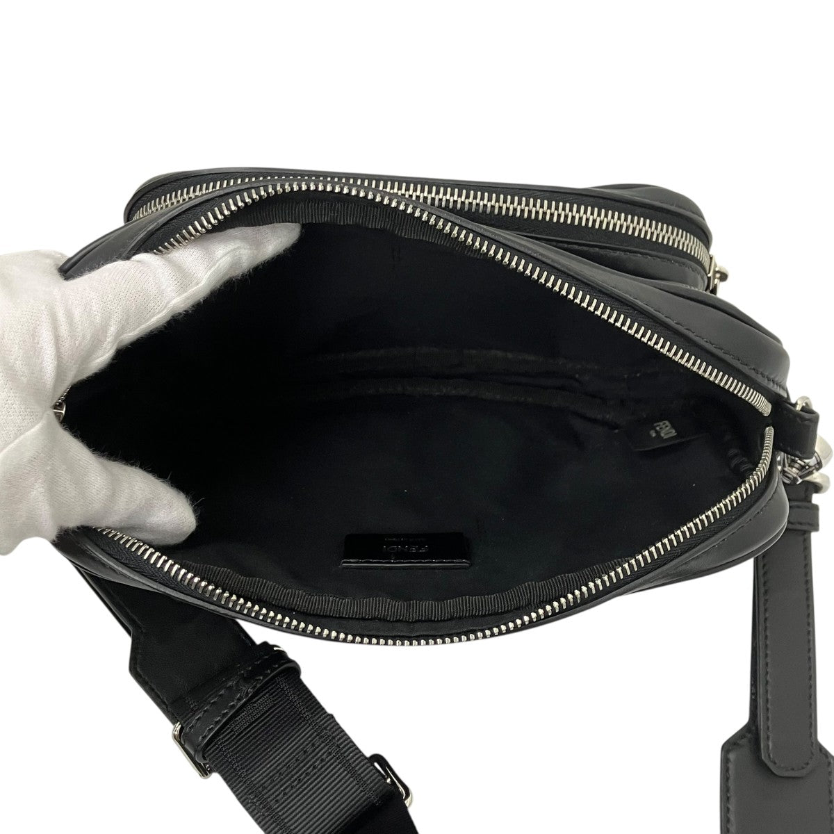 FENDI ダイアゴナルレザーショルダーバッグ 古着・中古-7枚目のアイテム画像