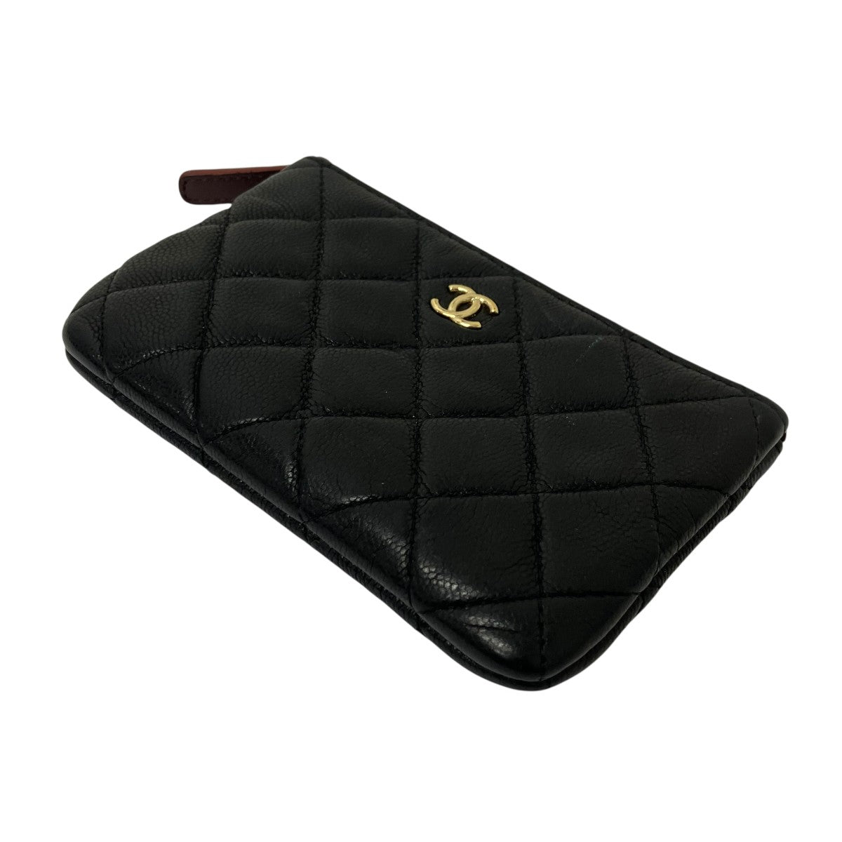 CHANEL キャビアスキン ジップポーチ 古着・中古-1枚目のアイテム画像
