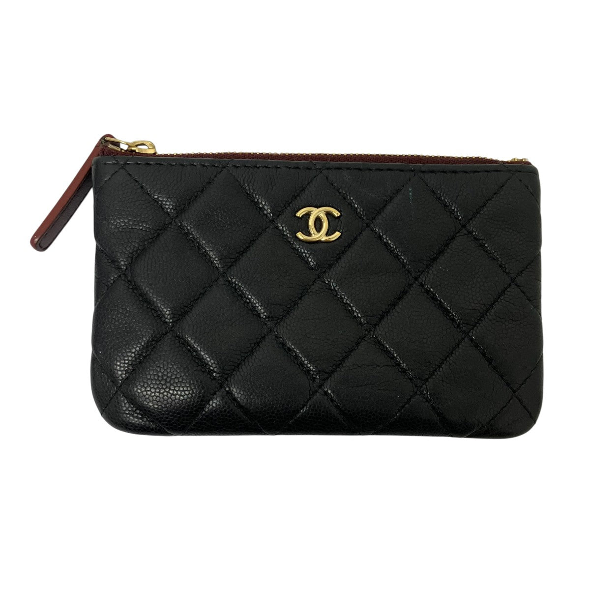 CHANEL キャビアスキン ジップポーチ 古着・中古-2枚目のアイテム画像
