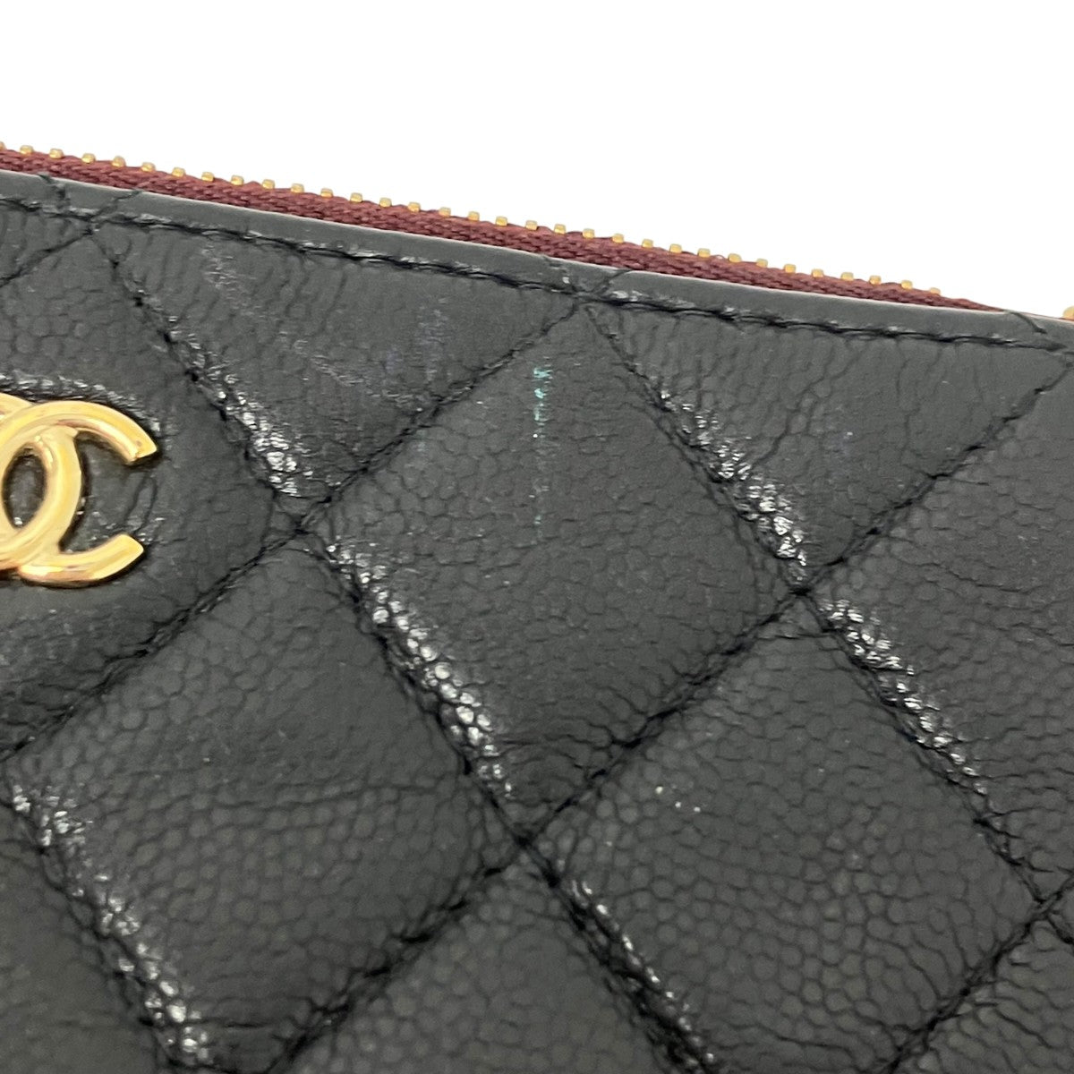 CHANEL キャビアスキン ジップポーチ 古着・中古-7枚目のアイテム画像