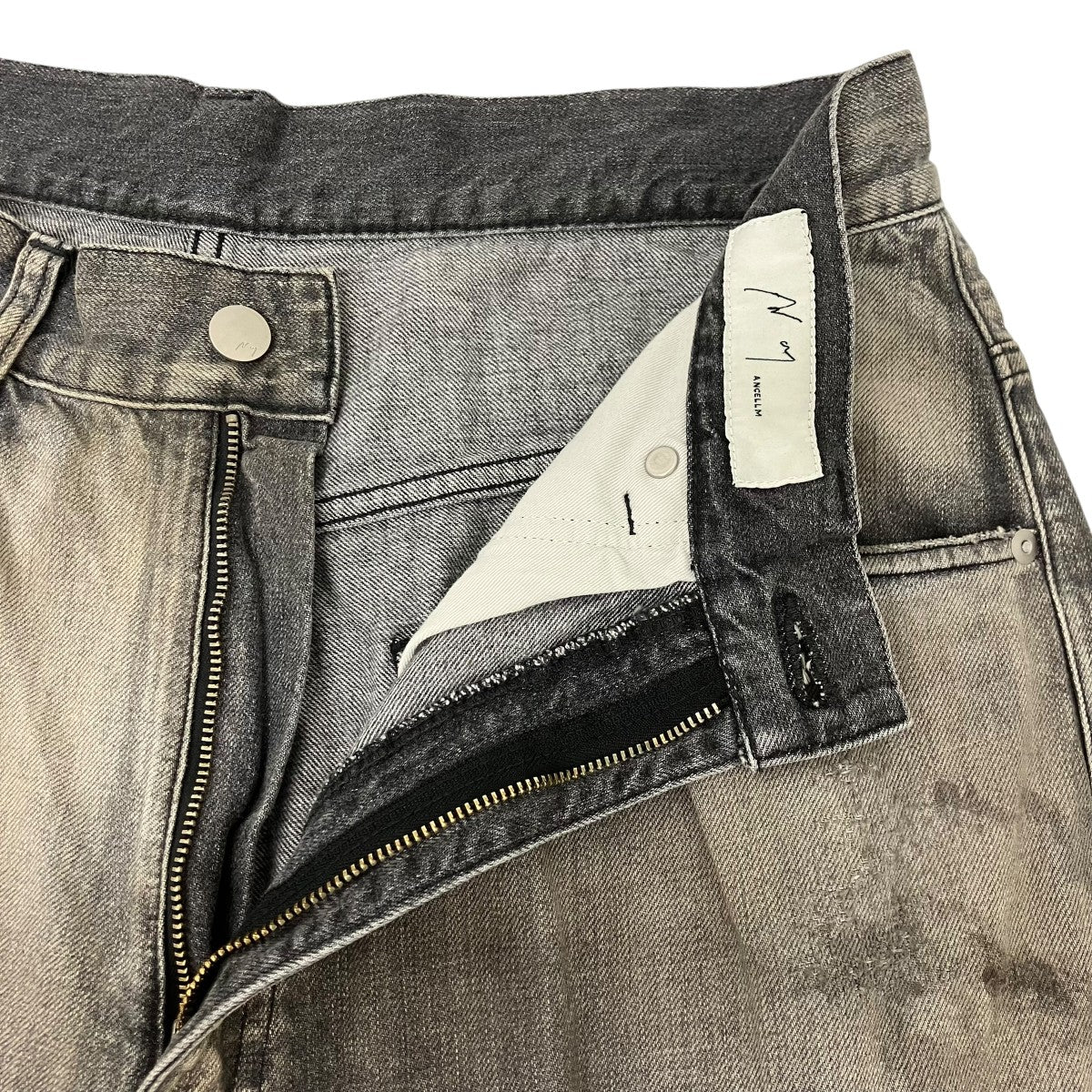 ANCELLM #05 AGING type-C ダメージ加工ワイドデニム 古着・中古-3枚目のアイテム画像