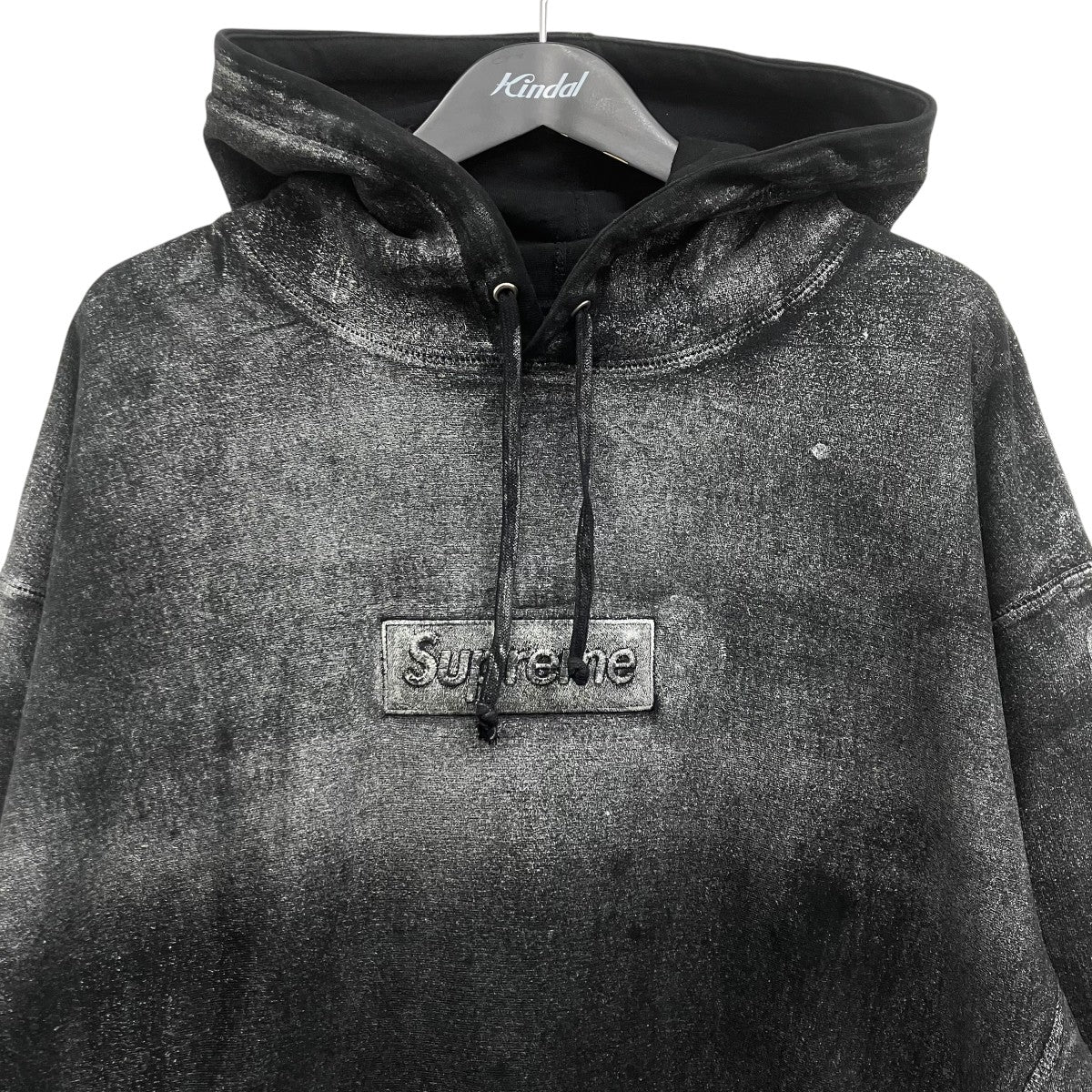 Supreme×MM6 Maison Margiela． ボックスロゴフォイル加工プルオーバーパーカー 古着・中古-3枚目のアイテム画像