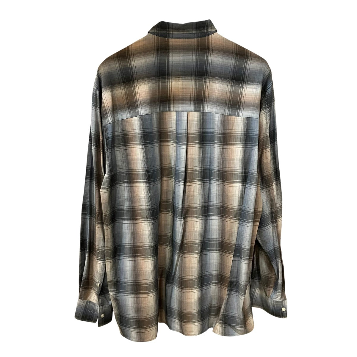 AURALEE SUPER LIGHT WOOL CHECK SHIRTS オンブレチェックシャツ 古着・中古-2枚目のアイテム画像