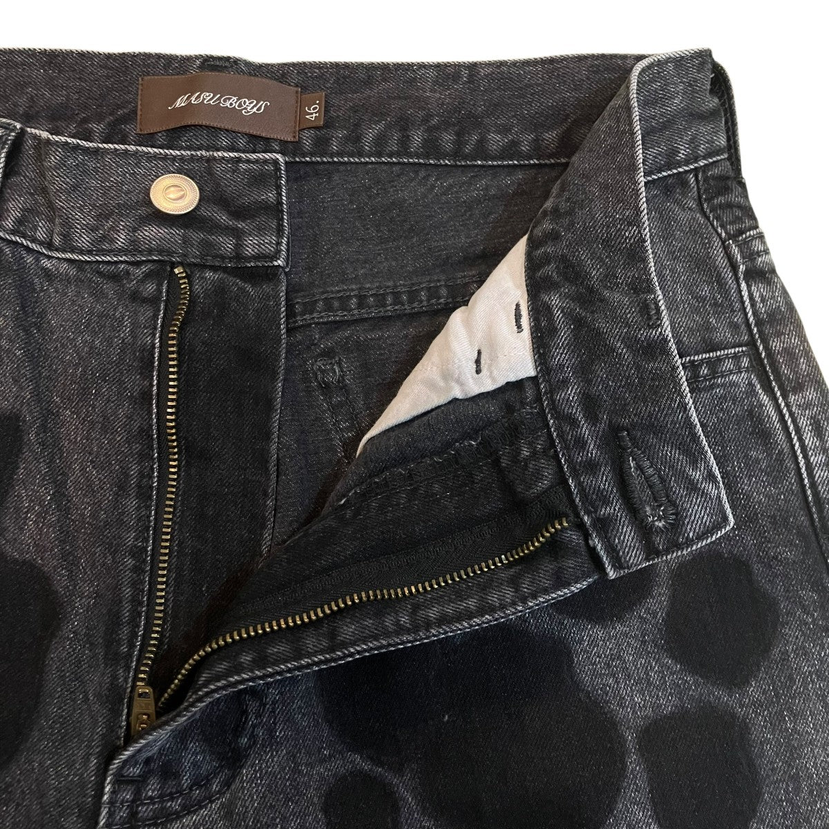 MASU MASU BOYS EMBLEM BAGGY JEANS デニムパンツ 古着・中古-3枚目のアイテム画像