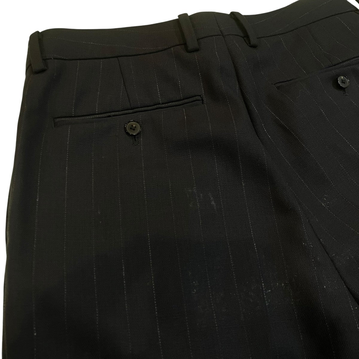 AURALEE HARD TWIST WOOL STRIPE SLACKS ストライプスラックス 古着・中古-4枚目のアイテム画像