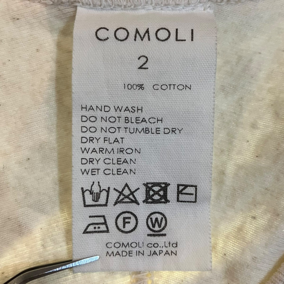 COMOLI コットンフライス ホッケーシャツ 古着・中古-5枚目のアイテム画像