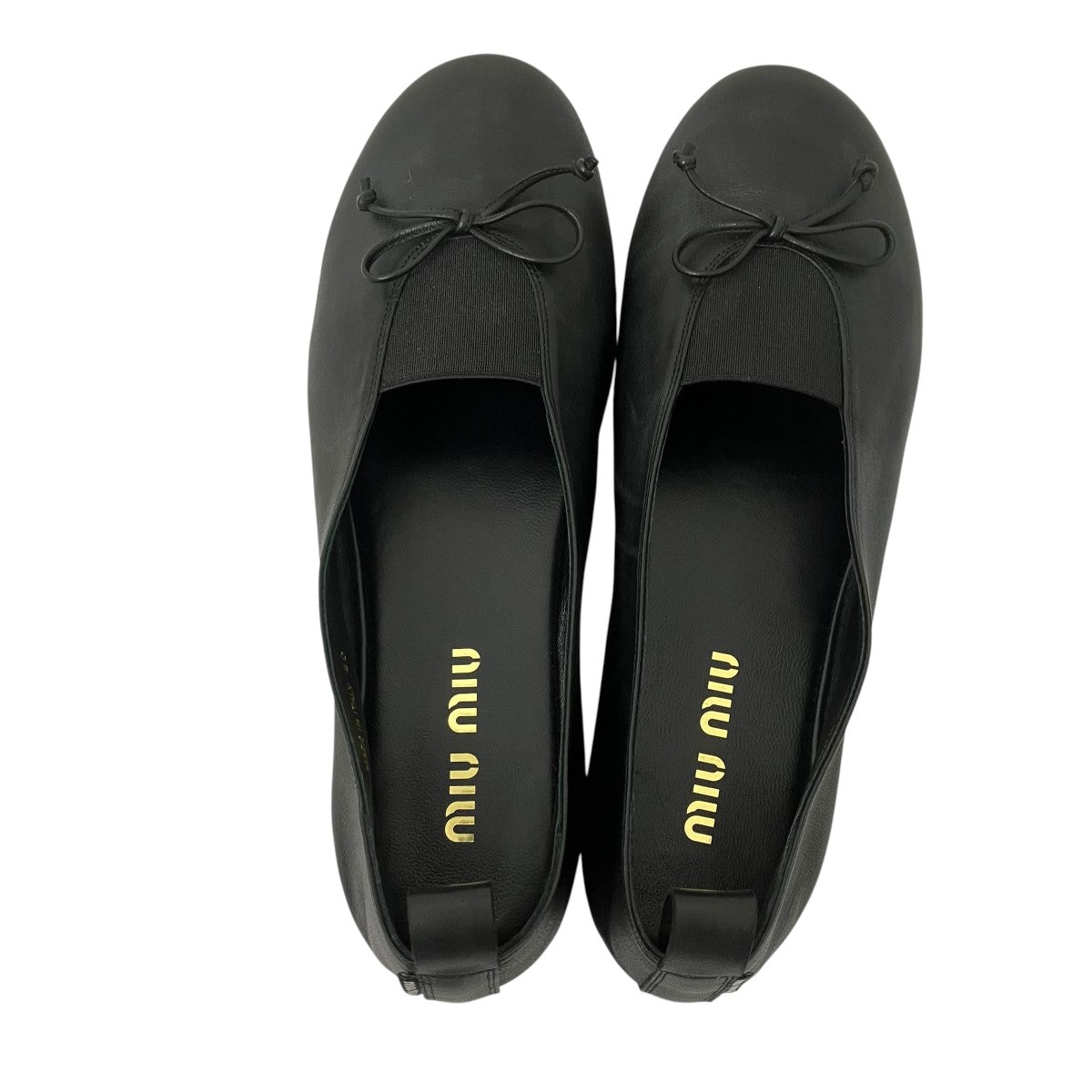 MIU MIU エランナッパレザーバレリーナシューズ 古着・中古-6枚目のアイテム画像