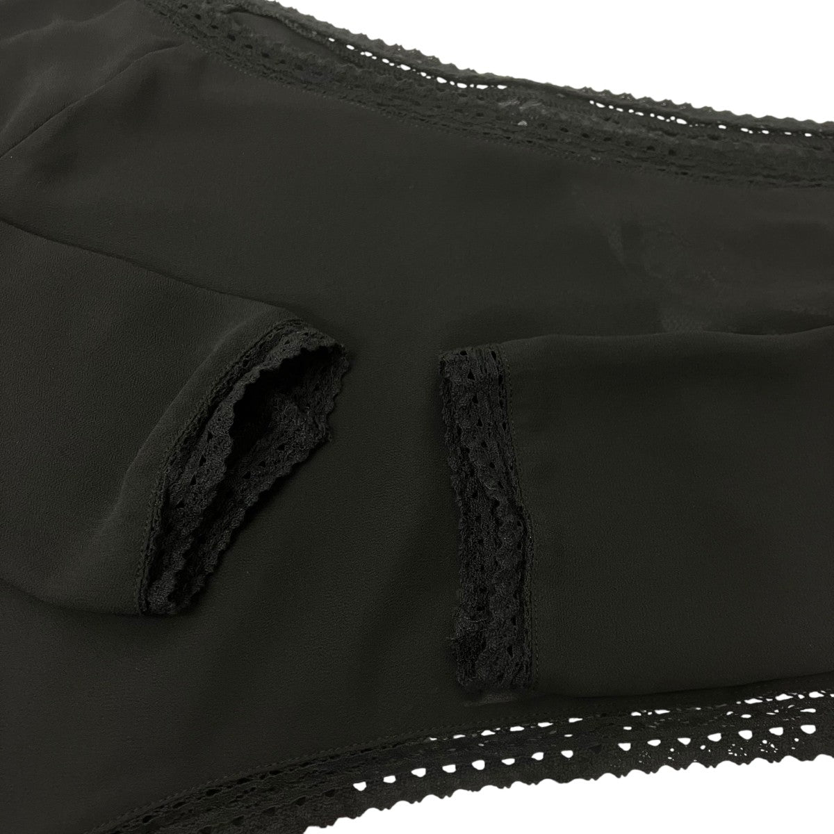 THEREDTHREAD S lace up curve tops シアーカットソー 古着・中古-5枚目のアイテム画像